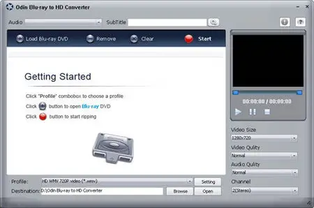 Odin Blue Ray to HD Ripper v5.4.1