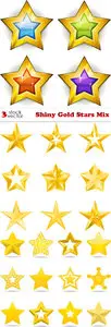 Vectors - Shiny Gold Stars Mix