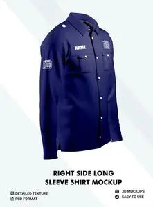 Psd dress shirt mockup long sleeve 2