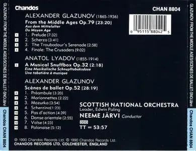 Neeme Järvi, Scottish National Orchestra - Glazunov: From the Middle Ages, Scenes de Ballet; Lyadov: Musical Snuffbox (1990)