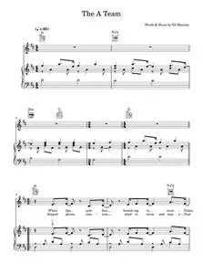 The A Team - Birdy, Ed Sheeran (Piano-Vocal-Guitar (Piano Accompaniment))