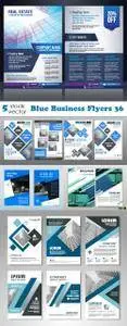 Vectors - Blue Business Flyers 36
