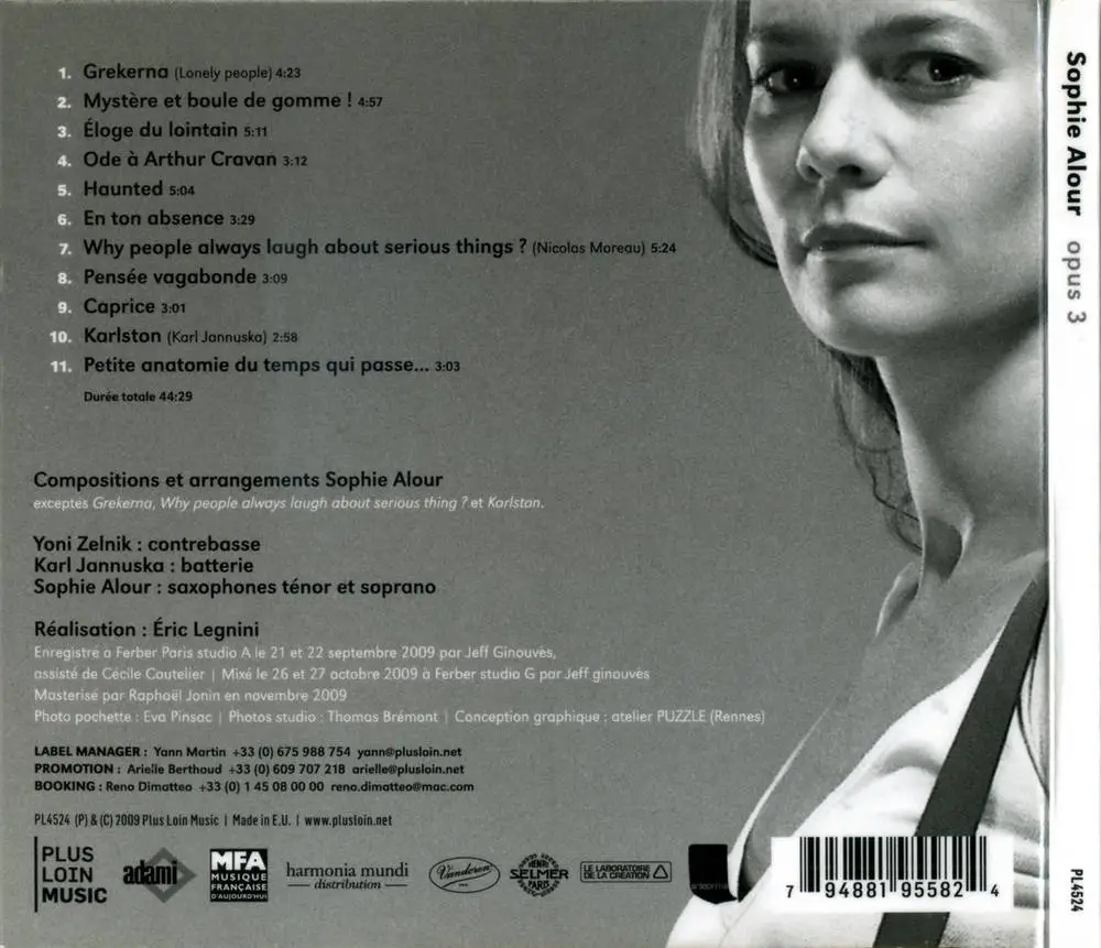 Sophie Alour - Opus 3 (2009) {Plus Loin Musique)