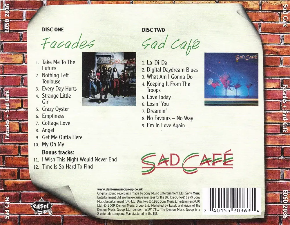 Sad cafe. Sad Cafe "Sad Cafe". Sad Café - Live (1981). Sad Cafe 1981 ole. Sad Cafe facades.