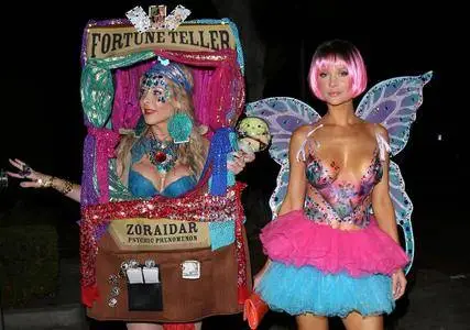 Joanna Krupa wears a fairy Halloween costume with body paint in Los Angeles on October 28, 2016