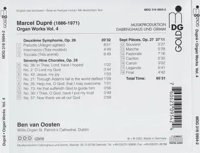 Marcel Dupre - Organ Works, Volume 4 - Ben van Oosten (2002) {MDG 316 0954-2}