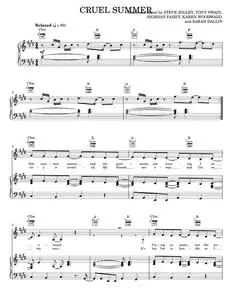 Cruel summer - Bananarama (Piano-Vocal-Guitar)