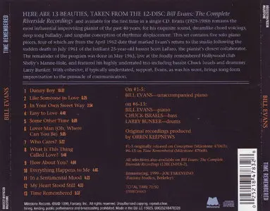 Bill Evans - Time Remembered (1999) {Milestone}