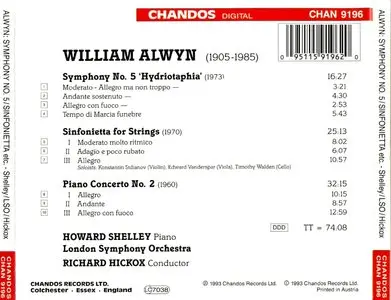 William Alwyn - Symphony No.5, Sinfonietta for Strings, Piano Concerto No.2 (LSO - Richard Hickox)