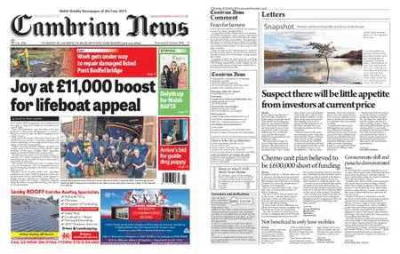 Cambrian News Arfon & Dwyfor – 11 October 2019