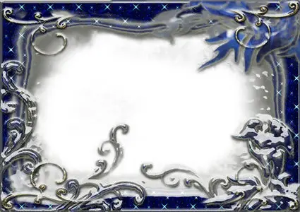 Frame for Photoshop - Winter pattern