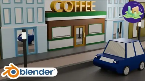 Blender : Car (Low-Poly) + Animation