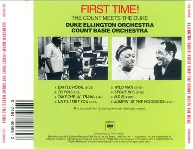 Duke Ellington & Count Basie - First Time! The Count Meets The Duke (1961) {1987, Remastered} Repost / New Rip