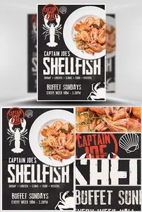 Captain Joes Shellfish Poster Template