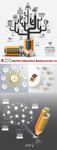 Vectors - Stylish Education Backgrounds 13
