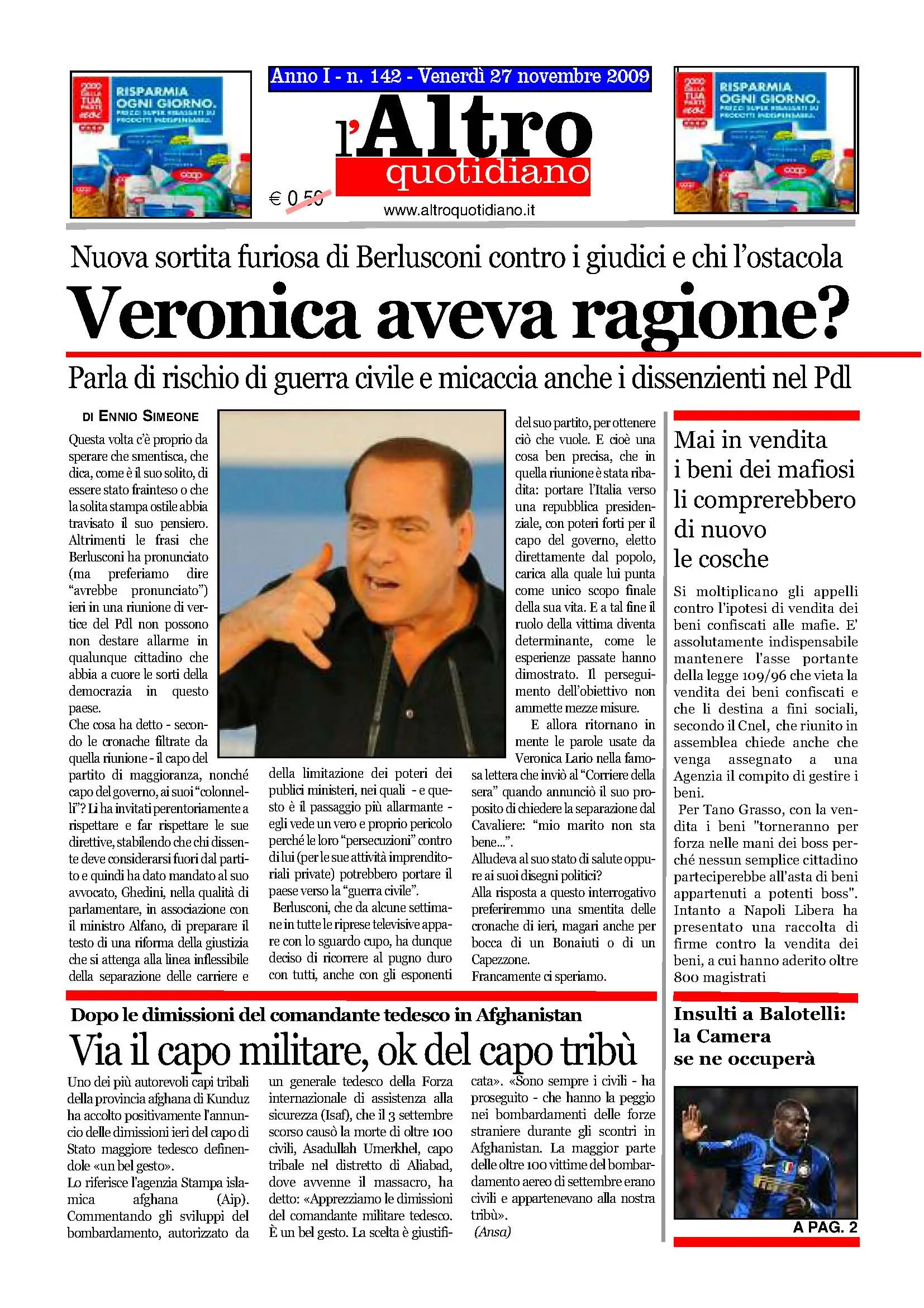 Altro Quotidiano 27.11.2009