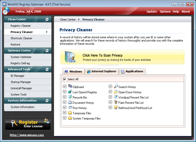 winaso registry optimizer 5.0.1 portable