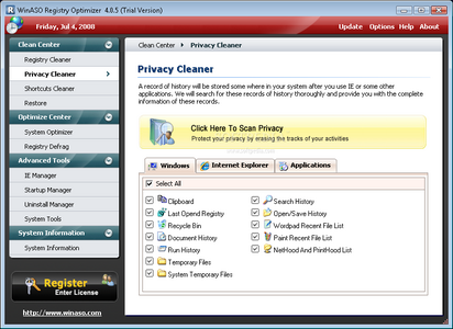 WinASO Registry Optimizer 4.7.0 Portable