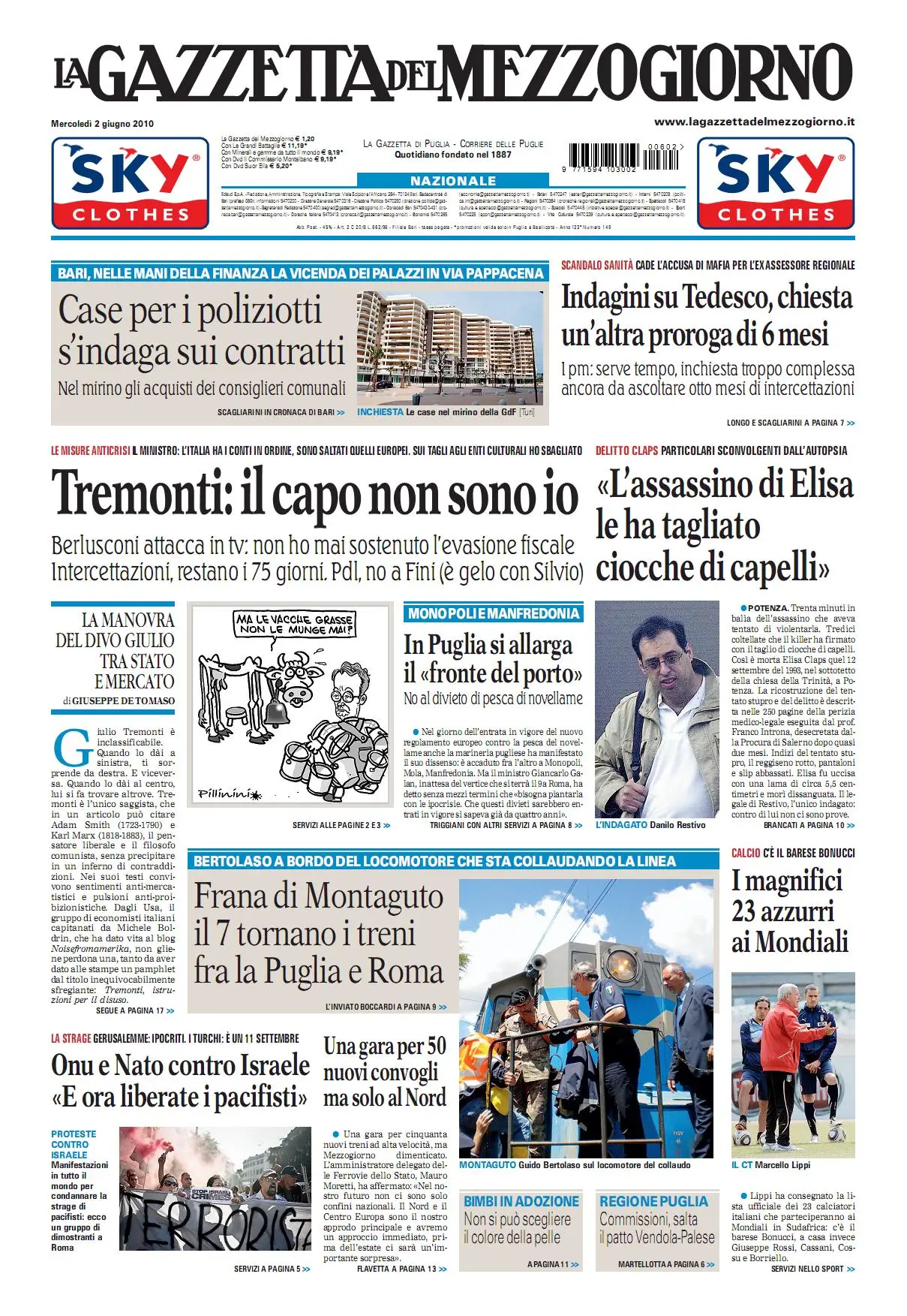 GAZZETTA DEL MEZZOGIORNO DEL 02 GIUGNO 2010