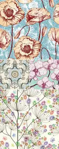 Color Floral Patterns Vector 3