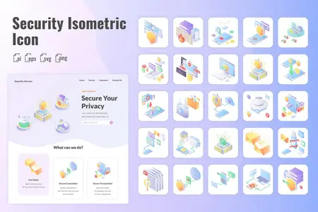 EE - 25 Iconset Isometric for Internet Security Y7DX6RP