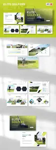 Elite Golfers - Golf Powerpoint P8622ZB