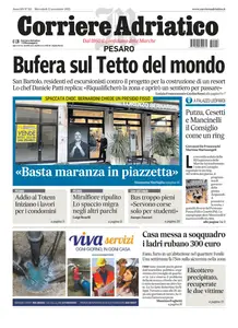 Corriere Adriatico Pesaro - 12 Novembre 2025