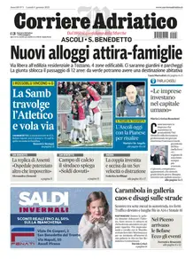 Corriere Adriatico Ascoli - 6 Gennaio 2025