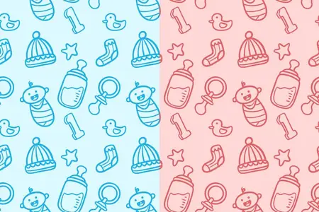 EE - Baby Shower Cute Seamless Pattern HCCW9MS