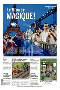 Le Monde du Dimanche 28 et Lundi 29 Juillet 2024