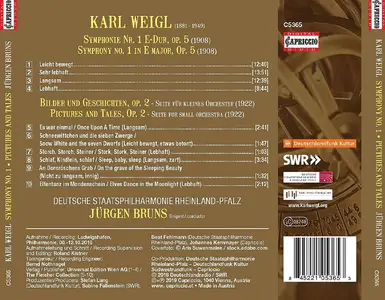 Jürgen Bruns, Deutsche Staatsphilharmonie Rheinland-Pfalz - Karl Weigl: Symphony No. 1, Pictures and Tales (2019)