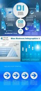 Vectors - Blue Business Infographics 7