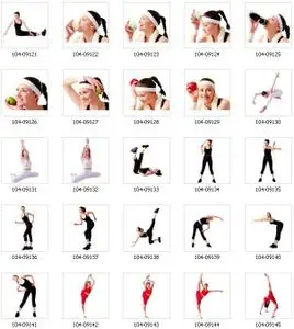 Central Stock - Women Exercising Silhouettes