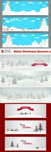 Vectors - Shiny Christmas Banners 3