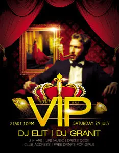Vip Party Flyer PSD Template Facebook Cover