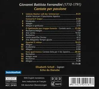 Elisabeth Scholl, Echo du Danube - Giovanni Ferrandini: Cantate per passione (2006)