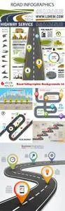 Vectors - Road Infographic Backgrounds 10