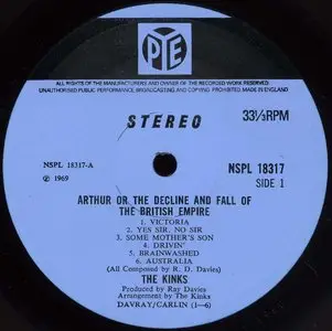 The Kinks - Arthur or the Decline and Fall of the British Empire (Pye 1969) 24-bit/96kHz Vinyl Rip