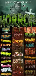 GraphicRiver - Horror and Halloween Styles Bundle