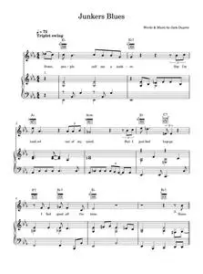 Junker's Blues - Hugh Laurie (Piano-Vocal-Guitar (Piano Accompaniment))