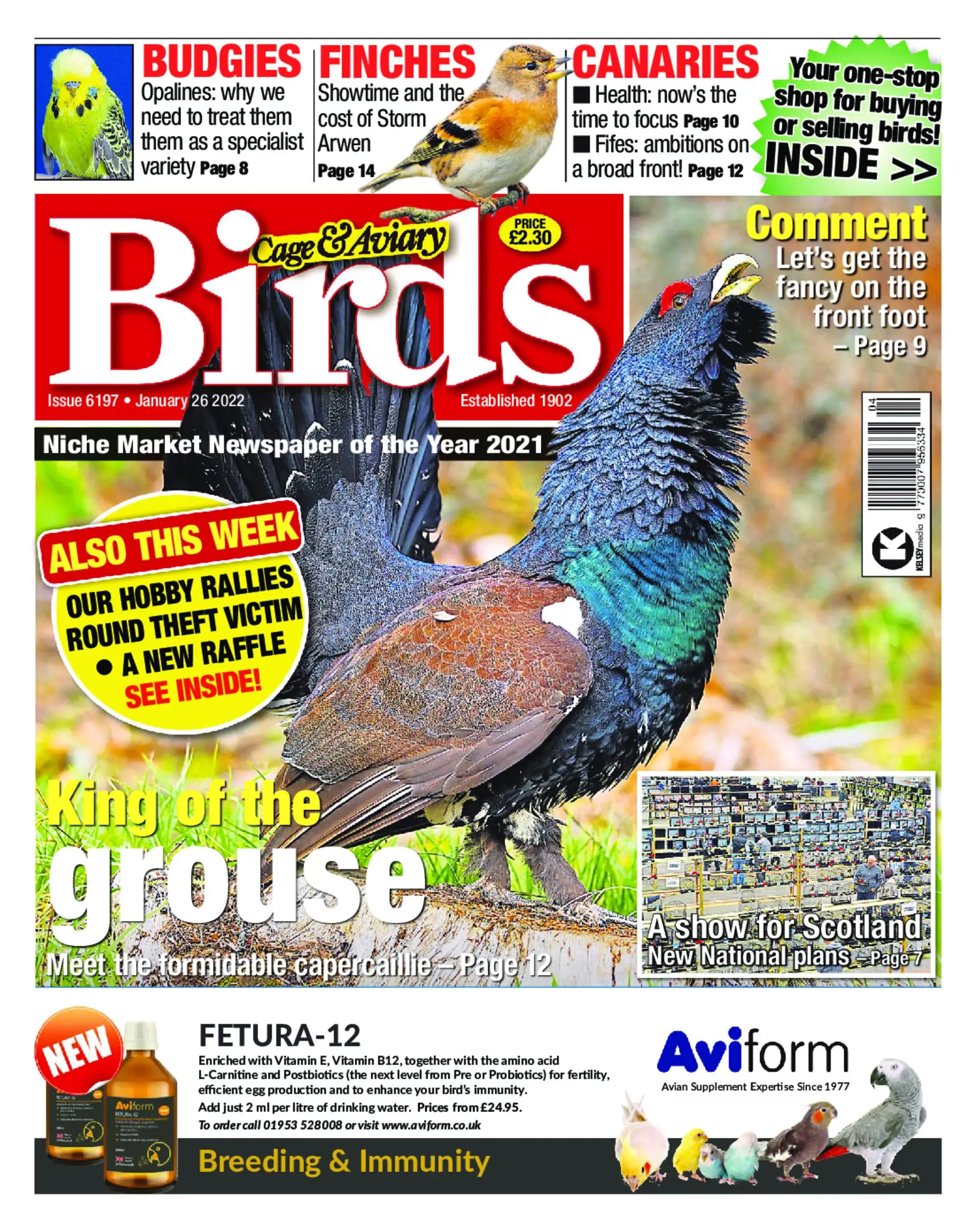 Cage & Aviary Birds – 26 January 2022