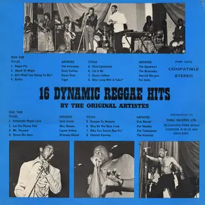 Various Artists - 16 Dynamic Reggae Hits (Pama 1972) 24-bit/96kHz Vinyl Rip