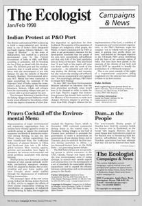 Resurgence & Ecologist - Campaigns & News (January/February 1998)