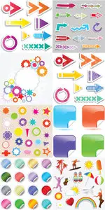 Vector Set Sticker and Arrows