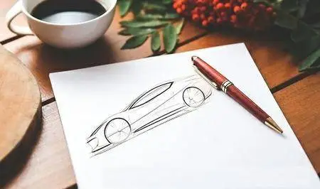 Learn how to correctly sketch a car with pen & paper