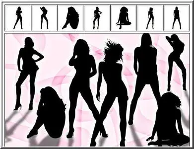Hot Girls shapes for Adobe Photoshop 