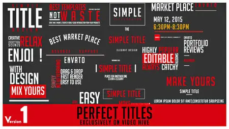 Perfect Titles - Project for After Effects (VideoHive)