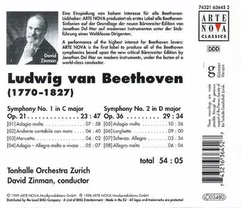 David Zinman, Tonhalle Orchestra Zurich - Ludwig van Beethoven: Symphonies Nos. 1 & 2 (1999)