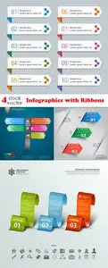 Vectors - Infographics with Ribbons