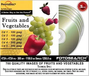 PhotoDisc Object Series 5 CD-Fruits & Vegetables